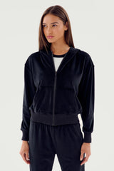 Rhys Velour Zip Up Hoodie