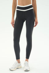 Mason High Waist Rigor Full Length - Graphite/White