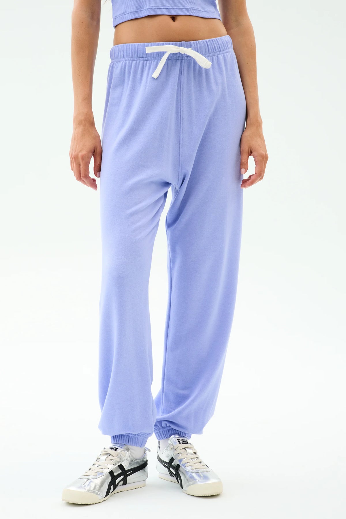 Andie Oversized Fleece Sweatpant - Purple Haze