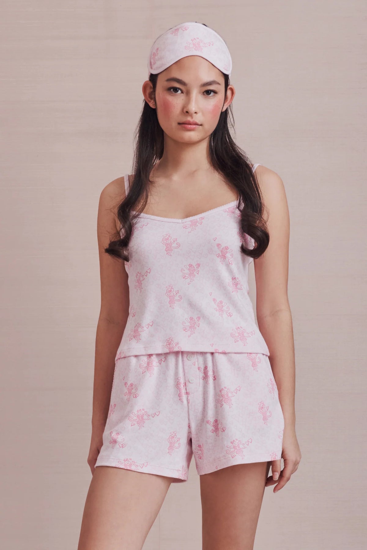 Couturebud x Roller Rabbit Cupid's Kiss Cami And Boxer Set