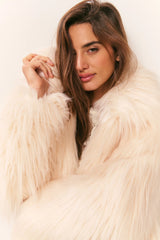 Fallon Faux Fur Jacket - IVORY