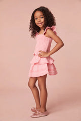 Girls Caspia Cotton Ruffle Top