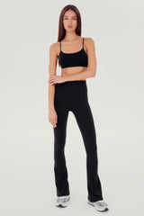 Raquel High Waist Flared Legging - Black