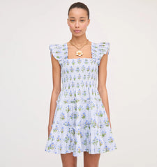 CouturebudThe Charlotte Nap Dress - Blue Block Print