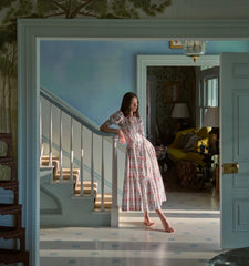 CouturebudThe Yara Dress - Green Floral Block Stripe