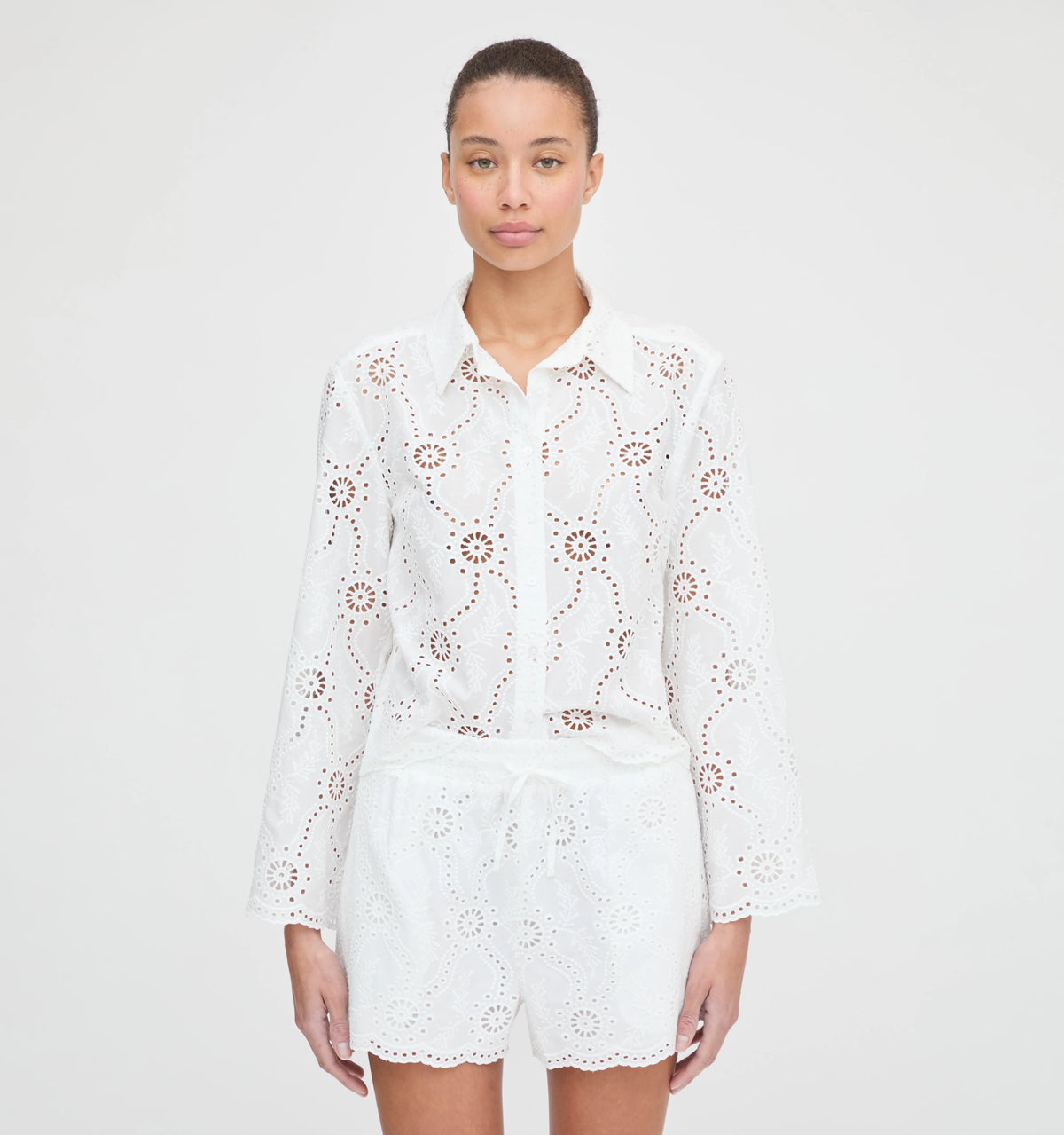 CouturebudThe Celia Top - White Trellis Broderie