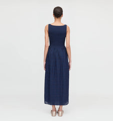 Couturebud The Cosima Nap Dress - Navy Sheer Plaid