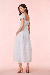 Suvi Cotton Midi Dress - BABY BLUEBELL