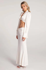 Draped Two Piece Maxi Dress