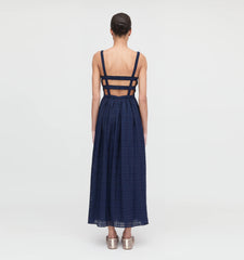 Couturebud The Anita Nap Dress - Navy Sheer Plaid