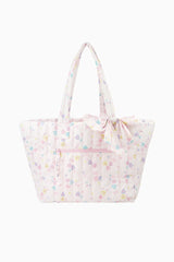Couturebud x Roller Rabbit Candy Heart Stripe Bow Tote Bag