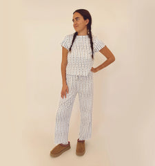 Couturebud The Kelly Pajama Set - Snowflake