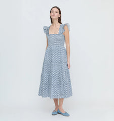 CouturebudThe Ellie Nap Dress - Navy Circular Lattice