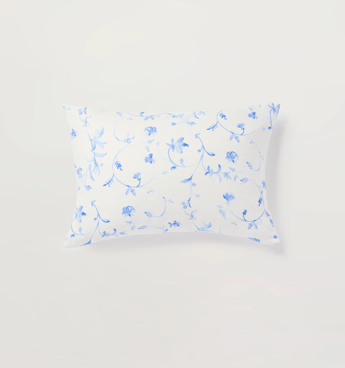 Couturebud The Perry Lumbar Throw Pillowcase - Blue Botanical