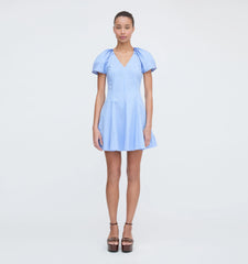 Couturebud The Claudine Dress - Blue Stripe