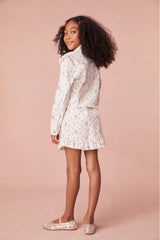 Girls Wylder Ikat Floral Print Skirt