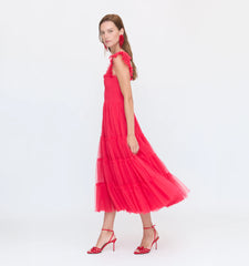 Couturebud The Tulle Ellie Nap Dress - Red Tulle