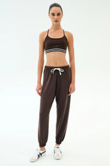 Andie Oversized Fleece Sweatpant - Dark Chocolate