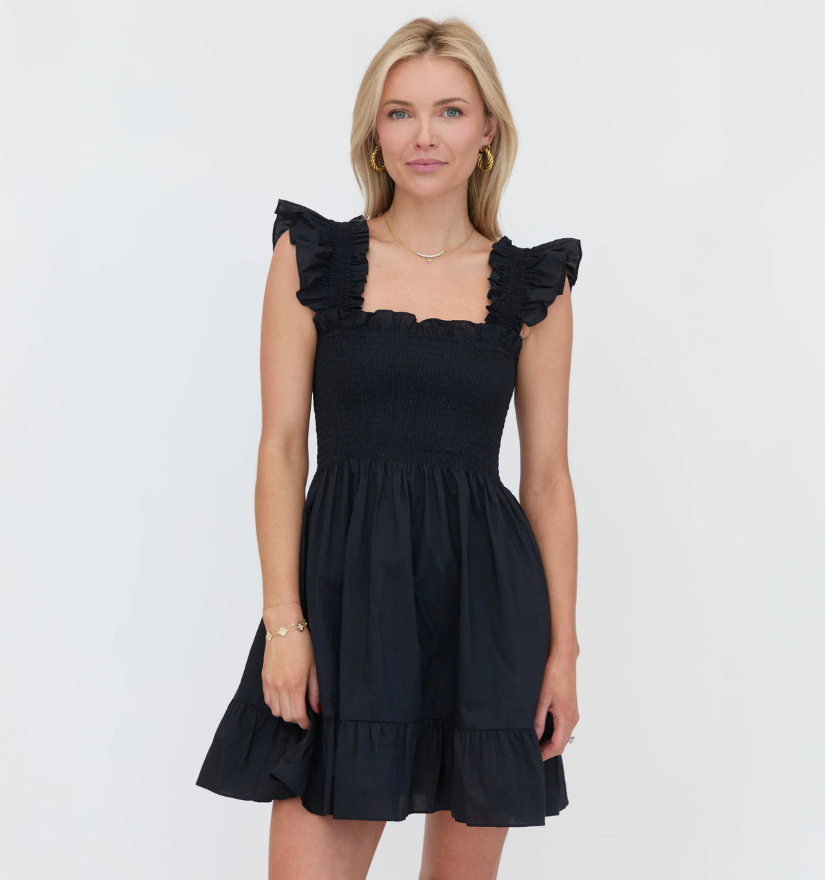 Couturebud The Elizabeth Nap Dress - Black Cotton