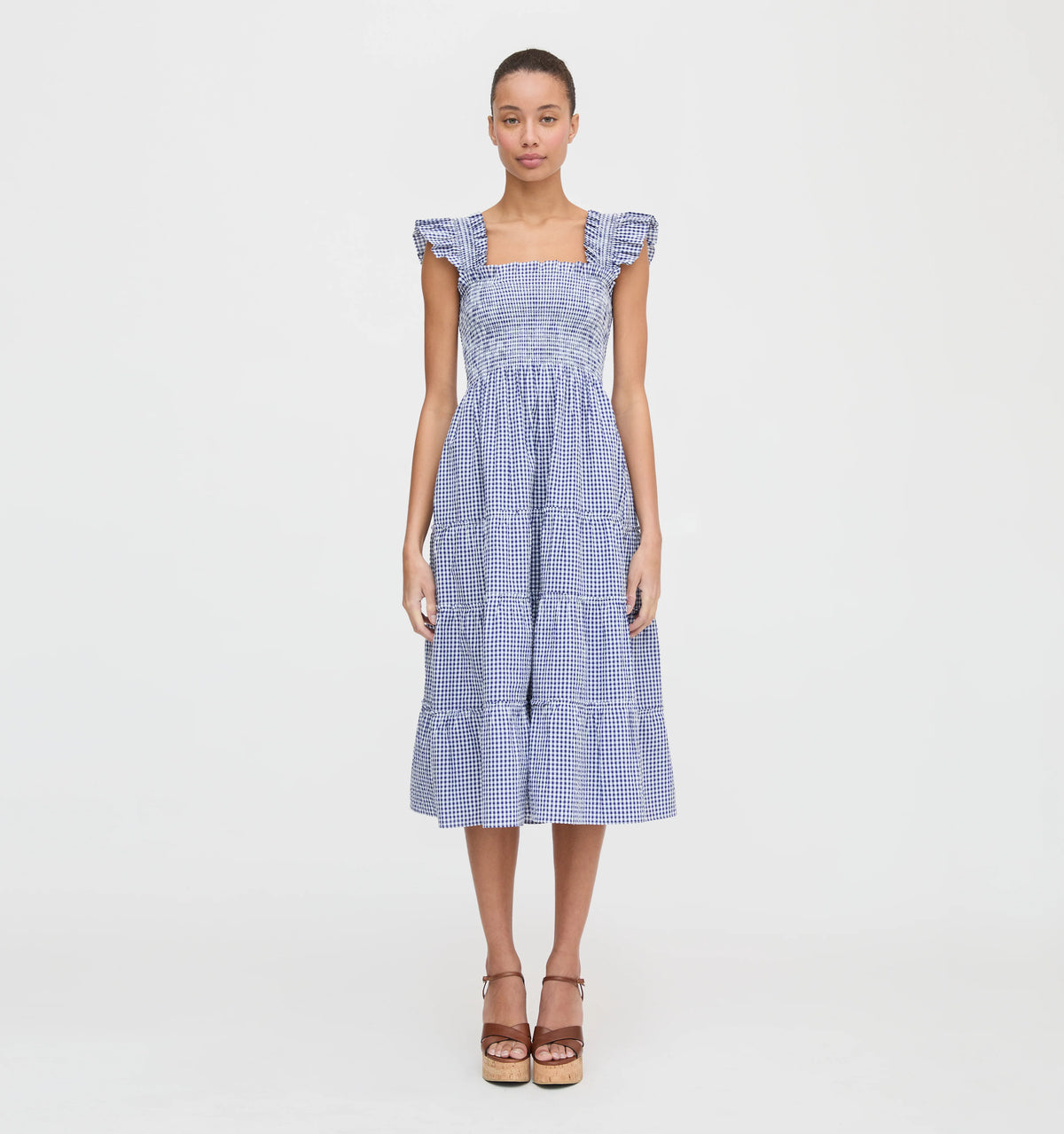 Couturebud The Ellie Nap Dress - Navy Gingham