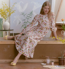 Couturebud The Nadia Dress - Pink Bluebonnet