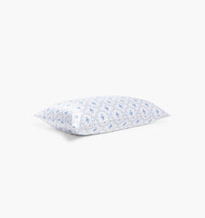 Couturebud The Sisi Silk Pillowcase - Blue Trellis