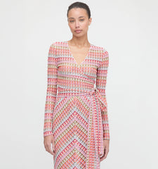 Couturebud The Aviva Wrap Top - Pastel Crochet Knit