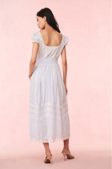 Suvi Cotton Midi Dress - BABY BLUEBELL