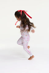 Couturebud x Roller Rabbit Kids Sugarplum Lattice Pajamas