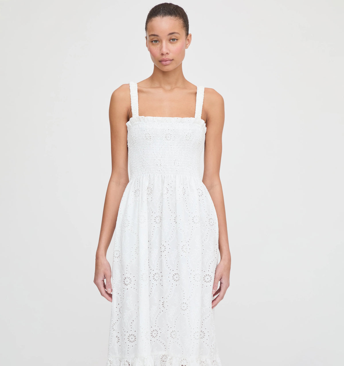CouturebudThe Anjuli Nap Dress - White Trellis Broderie