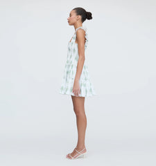 CouturebudThe Charlotte Nap Dress - Apple Green Basket Stripe
