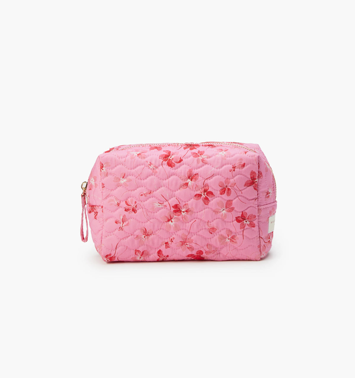CouturebudThe Mini Quilted Cosmetic Bag - Pink Sweet Peas