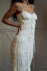 Ruffle Tunnel Gown in Cloud