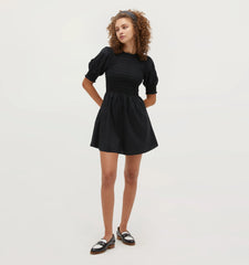 Couturebud The Vivi Nap Dress - Black Cotton