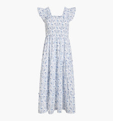 Couturebud The Ellie Nap Dress - Blue Vine Stripe