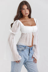 Lucie Chiffon Bustier Top