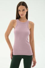 Kiki Rib Tank Full Length - Blush