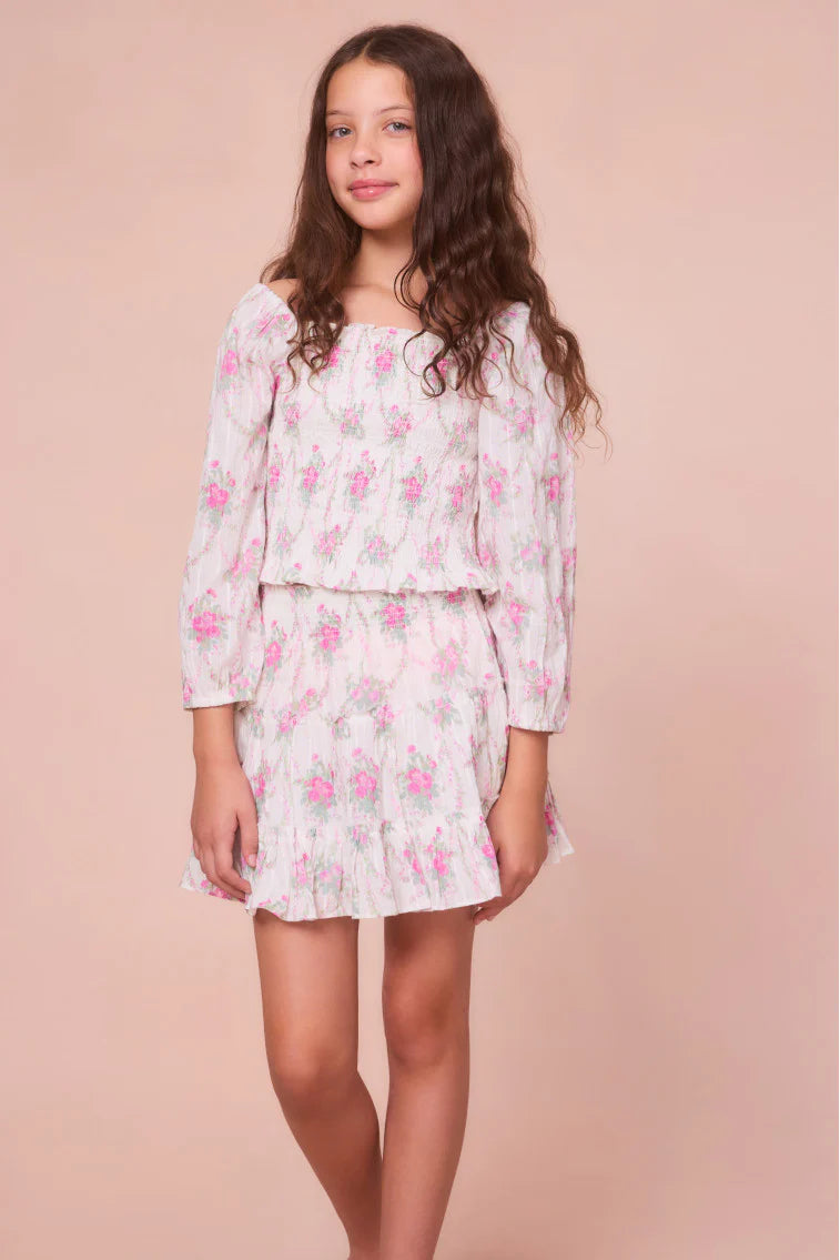 Girls Malva Cotton Floral Top
