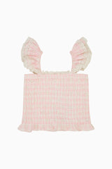 Girls Caspia Eyelet Gingham Top