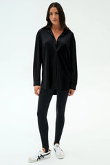 Kate Airweight Lite Button Down - Black