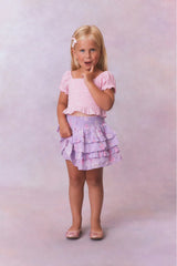 Girls Billie Heirloom Print Skirt - HIBISCUS