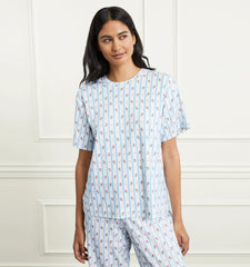 Couturebud The Charlotte Sleep Tee - Floral Stripe