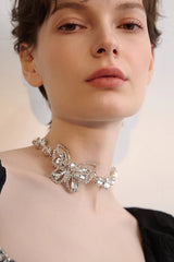 Butterfly Charm Choker Necklace