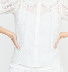 CouturebudThe Adelaide Top - White Broderie Voile
