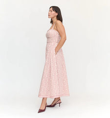 Couturebud The Margot Dress - Pink Emma Stripe