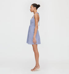 Couturebud The Fleur Mini Dress - Navy Gingham