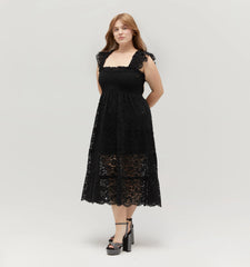 Couturebud The Lace Ellie Nap Dress - Black Lace