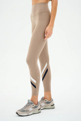 Chevron Airweight High Waist 7/8 - Latte/Indigo
