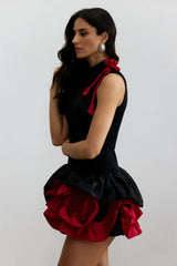 Fiona Floral Applique Layered Ruffle Dress