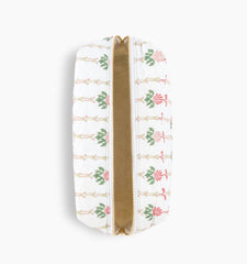 CouturebudThe Quilted Cosmetic Bag - White Trailing Fern